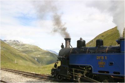 HG 3/4 1 "Furkahorn" (1913) SLM 2315 ehemals eingesetzt bei der Brig-Furka-Disentis-Bahn (BFD) im Bahnhof Furka
Schlüsselwörter: HG , 3/4 , 1 , furkahorn