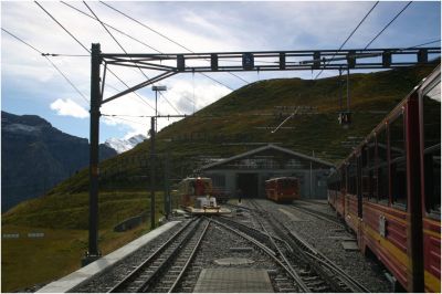 das Depot der WAB / Bahnhof Kleinde Scheidegg
