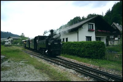 Einfahrt des letzten Zuges dieses Betriebswochenendes in den Bahnhof Lunz am See.
Schlüsselwörter: 298 , 102 , U