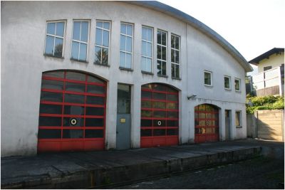 Rückseite der Wagenhalle in Jenbach
