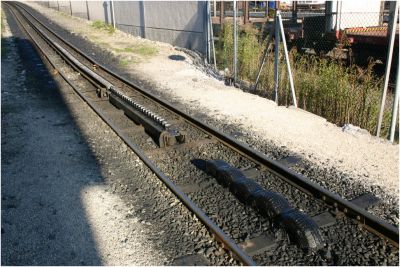 Einfahrtsbereich in die Zahnstange in Jenbach
