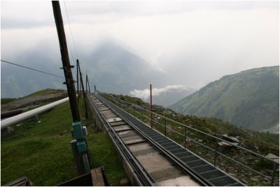 Sektion 3 verläuft von Trog nach Schoberboden; Länge 1.130m, Höhendifferenz: 487 m, Steigung maximal 76 %
