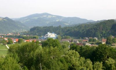 Blick auf das Talkumwerk Oberfeistritz
