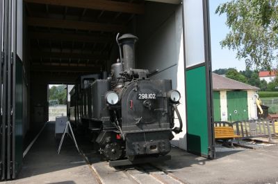 298.102 "Sierning"
Die älteste Schmalspurdampflok der Landesausstellung ist die 298.102 der Steyrtalbahn, seit 2004 wieder betriebsfähig
Schlüsselwörter: Landesausstellung , Ampflwang , Steyrtal , 298