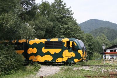 Der Salamander
Nur noch wenige Meter trennen den Salamander-Triebzug von seinem Ziel, den Bahnhof Puchberg am Schneeberg.


Schlüsselwörter: Schneeberg , Schneebergbahn , Zahnradbahn , Salamander , Puchberg