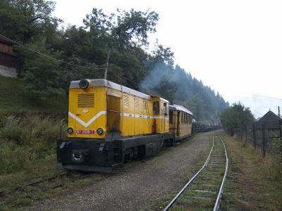 Ein Produktionszug mit 87 0036 (Reihe Mk45) verlässt Viseu de Sus.
Schlüsselwörter: Wassertalbahn , Mk45