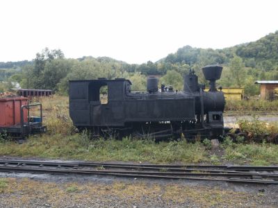 Abgestellte Budapester Lok im Betriebsgelände in Viseu de Sus. Es müsste sich dabei um die 764.313 (Budapest 1921) handeln.
Schlüsselwörter: Wassertalbahn , 764