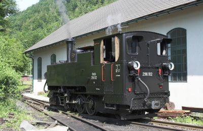 298.102, ex Steyrtalbahn No. 2 "Sierning", Rückansicht
Schlüsselwörter: Ybbstalbahn , Bergstrecke , Kienberg-Gaming , 298.102