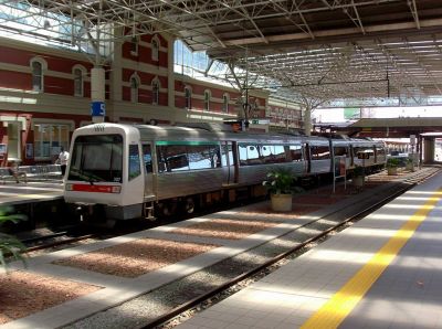 Schmalspur in Westaustralien
Perth City Station mit einem Transperth-Zug nach Armadale
