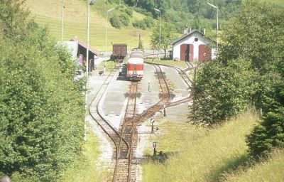 Übersicht über den Bahnhof Krimml.
Schlüsselwörter: Pinzgaubahn , Krimml