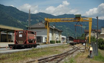 "Güterbahnhof"
Verladeanlagen am Bahnhof Unzmarkt
