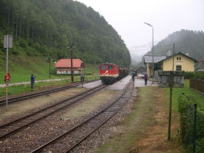 Holzgüterzug
Der Holzzug in Opponitz mit der 2095.007.
Schlüsselwörter: 2095 , 007