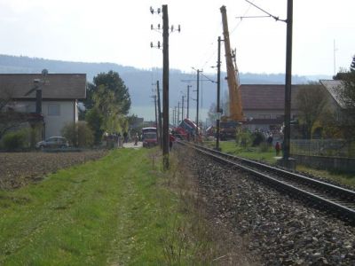 Unfall Lkw gegen Zug 03.03.2007 Weinburg
