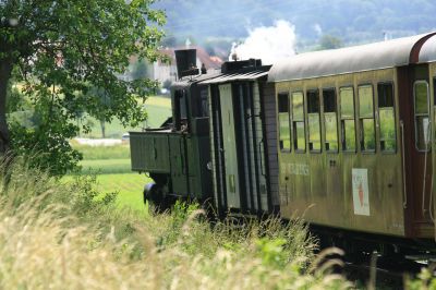 Bh.1 bei ihrer Sonderfahrt auf der Krumpen
Sonderfahrt anläßlich des Schmalspurfestivals zu Pfingsten.
Schlüsselwörter: Bh.1 , Schmalspurfestival , Pfingsten , Krumpe