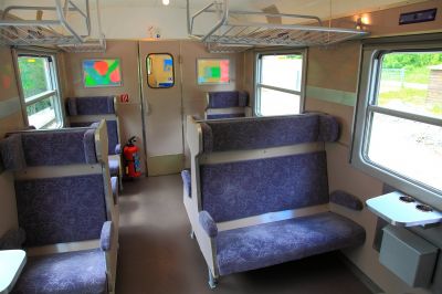 Erste Bärenklasse
Erste Klasse Abteil (Comfort Class im ÖBB Jargon) der Ötscherbärengarnitur.
Schlüsselwörter: Ötscherbär , Comfort Class , 1.Klasse