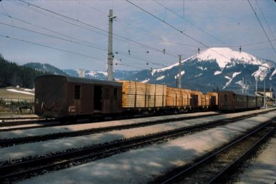 Güterwagen in Mariazell
1988 standen noch beladene Güterwagen im Bahnhof Mariazell.
Scan vom Dia
Schlüsselwörter: Mariazellerbahn , Bergstrecke , Mariazell