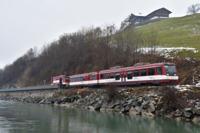 Wendezug am 16.11.2016 auf dem Weg nach Zell unterhalb des Schuhbichls
