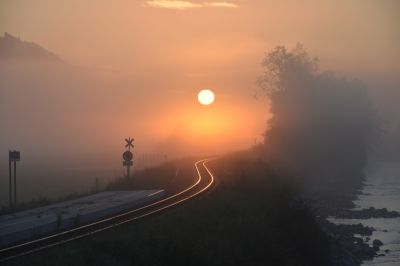 Sonnenaufgang vor Uggl
